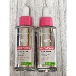 NEW x2 Global Beauty Care Multi-Vitamin Serum 1.7oz Vitamins B, C, E Niacinamide